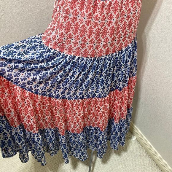 Vineyard Vines Block Print Tiered Skirt Size XXS - Picture 3 of 7